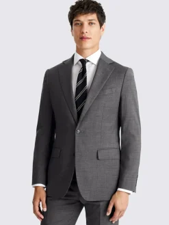 New MOSS Grey Tailored Twill Suit Jacket