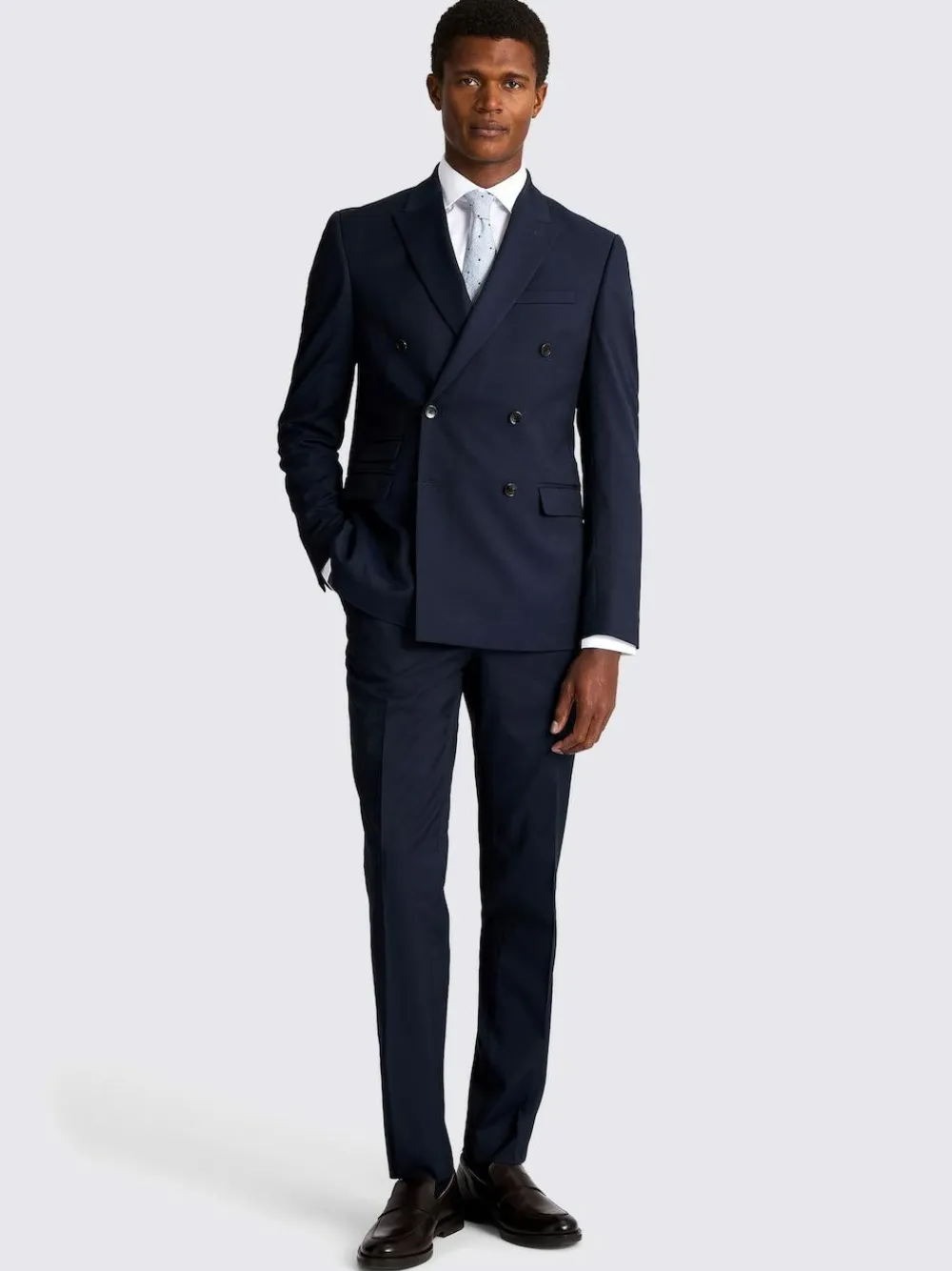 Outlet MOSS Slim Double Breasted Stretch Suit Jacket Ink