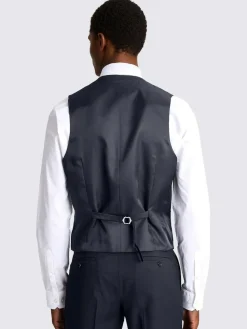 Clearance MOSS Slim Regular Fit Stretch Suit Waistcoat Ink