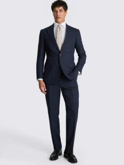 MOSS Tailored Herringbone Suit Jacket^ Blue Suits