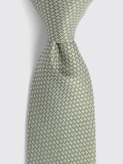 Discount MOSS Light Green Textured Tie