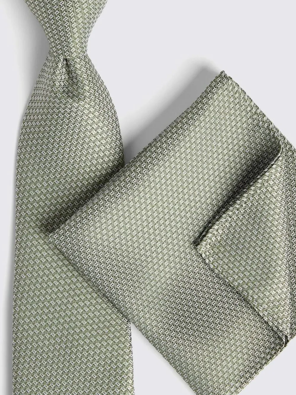 Discount MOSS Light Green Textured Tie