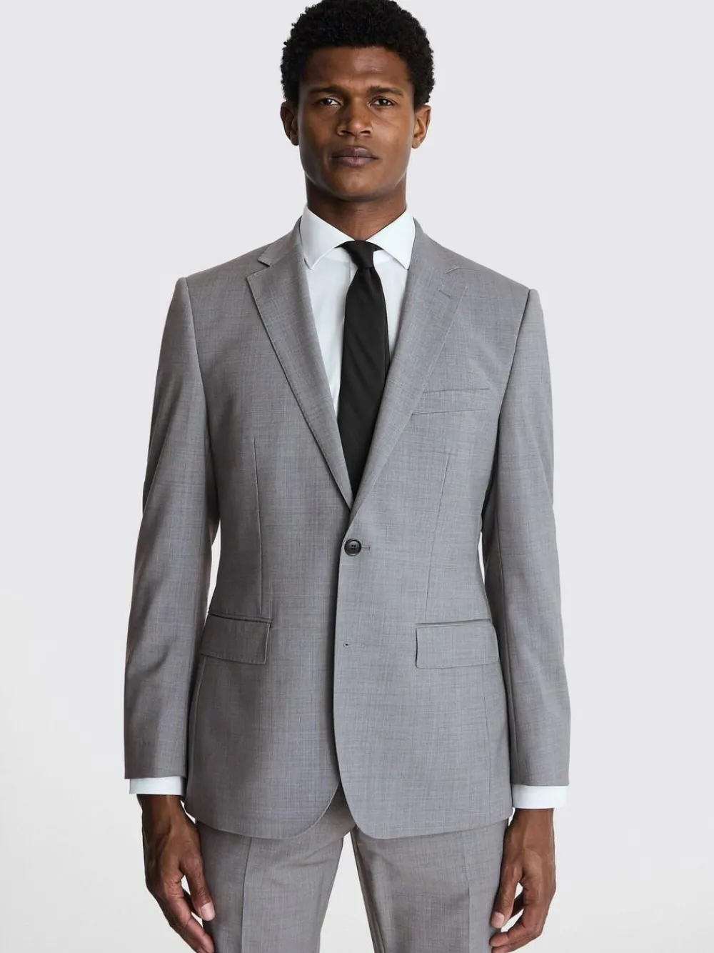 MOSS Light Grey Marl Tailored Performance Suit Jacket^ Grey Suits