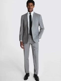 MOSS Light Grey Marl Tailored Performance Suit Jacket^ Grey Suits