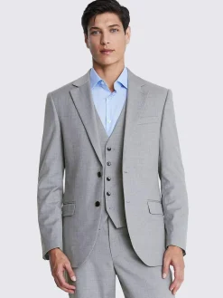 MOSS Regular Fit Stretch Suit Jacket^ Grey Suits