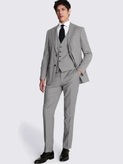 Sale MOSS Tailored Regular Fit Stretch Suit Jacket Light Grey