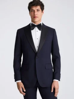 New MOSS Midnight Tailored Fit Tuxedo Jacket