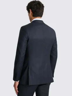 MOSS Navy Check Tailored Performance Suit Jacket^ Blue Suits