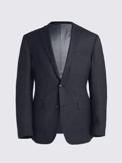 MOSS Navy Check Tailored Performance Suit Jacket^ Blue Suits