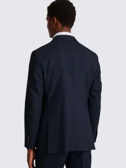 Sale MOSS Navy Tailored Double Breasted Italian Suit Jacket