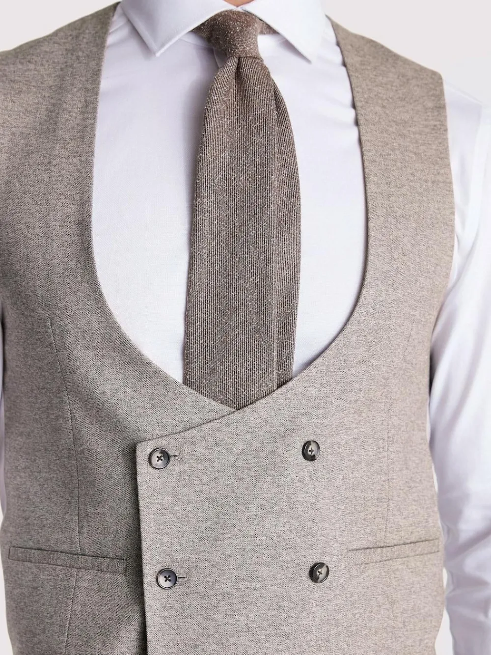 New MOSS Neutral Slim Suit Waistcoat