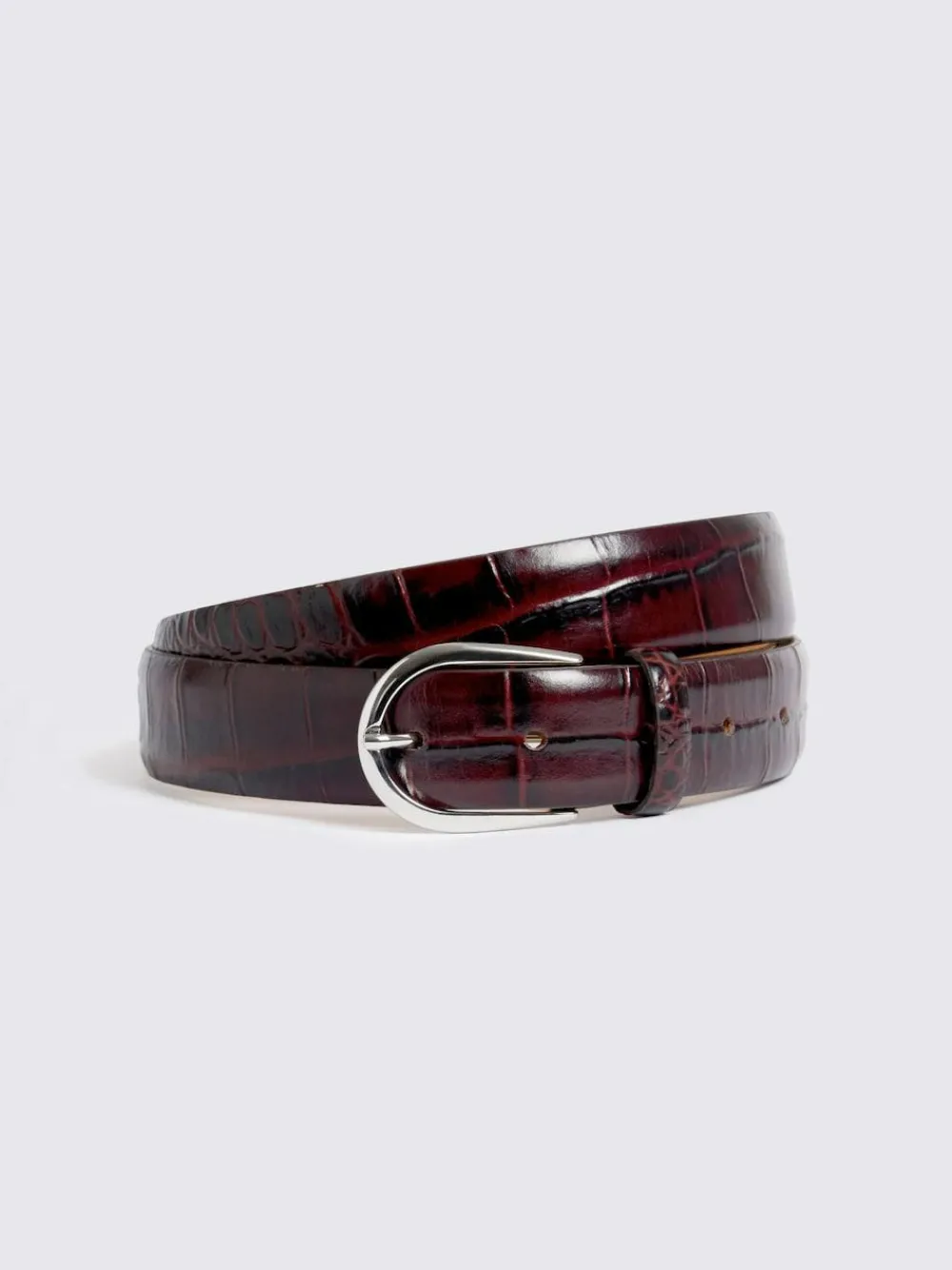 MOSS Red Italian Croc Belt^ Belts & Braces