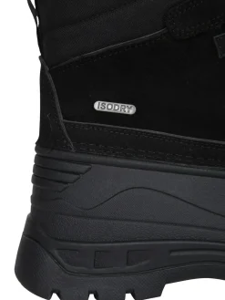 Discount Mountain Warehouse Black Sledge Waterproof Borg Line Snow Boots