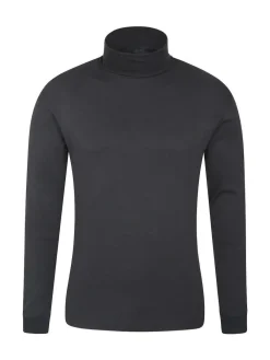 Discount Mountain Warehouse Black Mens Meribel 100% Cotton Thermal Multipack Top