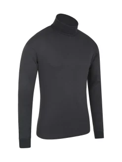 Discount Mountain Warehouse Black Mens Meribel 100% Cotton Thermal Multipack Top