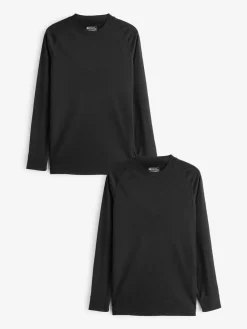 Clearance Mountain Warehouse Womens Talus Thermal Tops 2 Pack Black
