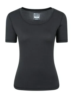 Mountain Warehouse Black Keep The Heat Short Sleeve T-Shirt^Women Thermals