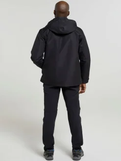 Mountain Warehouse Black Mens Fell 3-In-1 Water Resistant Jacket^ Coats & Jackets|Coats & Jackets