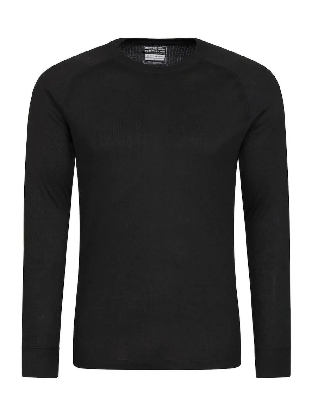 Discount Mountain Warehouse Talus Mens Round Neck Thermal Top Black