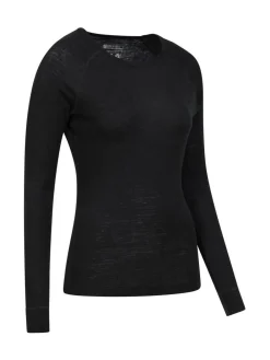 Hot Mountain Warehouse Black Womens Merino Long Sleeve Thermal Top