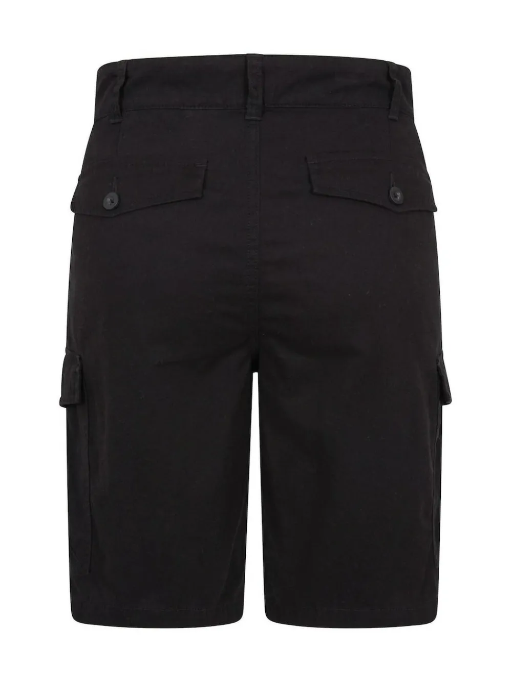 Online Mountain Warehouse Black Mens Lakeside 100% Cotton Cargo Shorts
