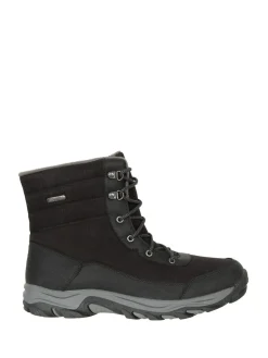 Hot Mountain Warehouse Black Fleece Lined Snow Mens Boots