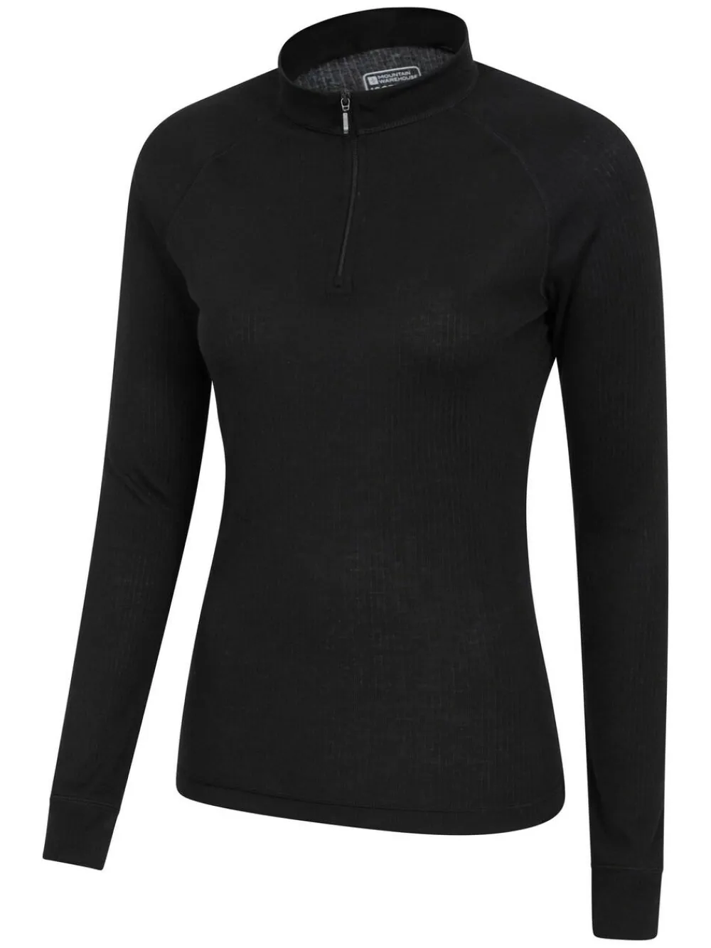 Discount Mountain Warehouse Talus Womens Zip Neck Thermal Top Black