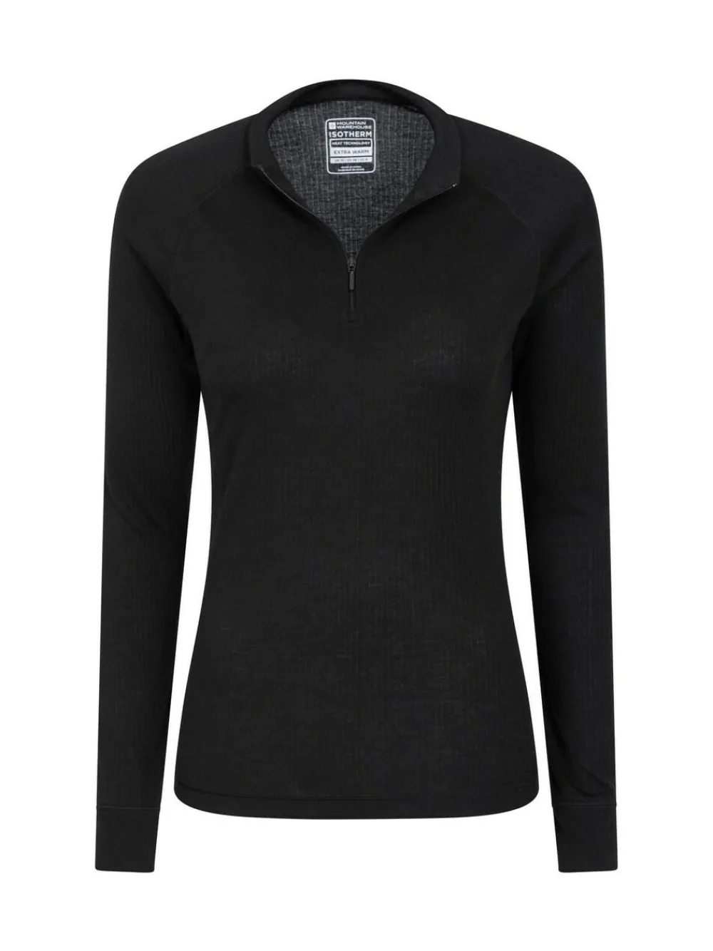 Discount Mountain Warehouse Talus Womens Zip Neck Thermal Top Black