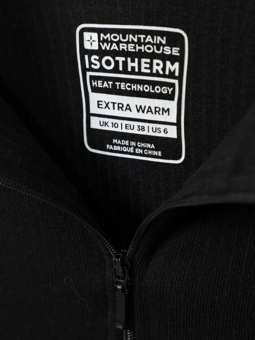 Discount Mountain Warehouse Talus Womens Zip Neck Thermal Top Black