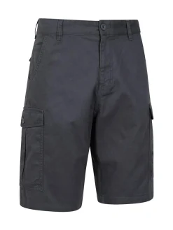 Outlet Mountain Warehouse Black/Grey Mens Lakeside 100% Cotton Cargo Shorts