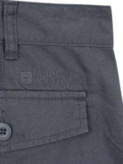Outlet Mountain Warehouse Black/Grey Mens Lakeside 100% Cotton Cargo Shorts