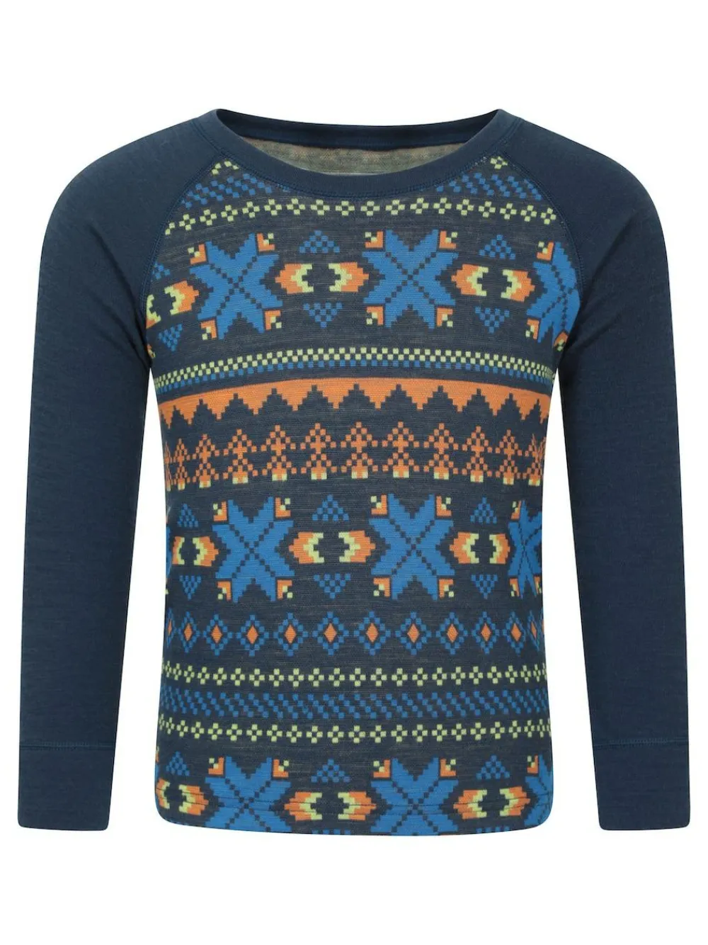 Clearance Mountain Warehouse Jacquard Merino Base Layer Set Blue