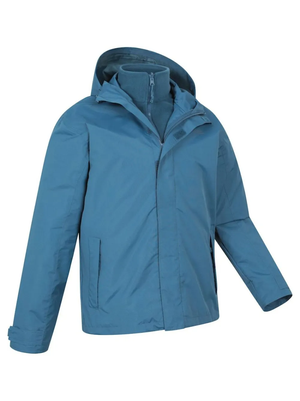 Clearance Mountain Warehouse Blue Marl Mens Fell 3-In-1 Water Resistant Jacket