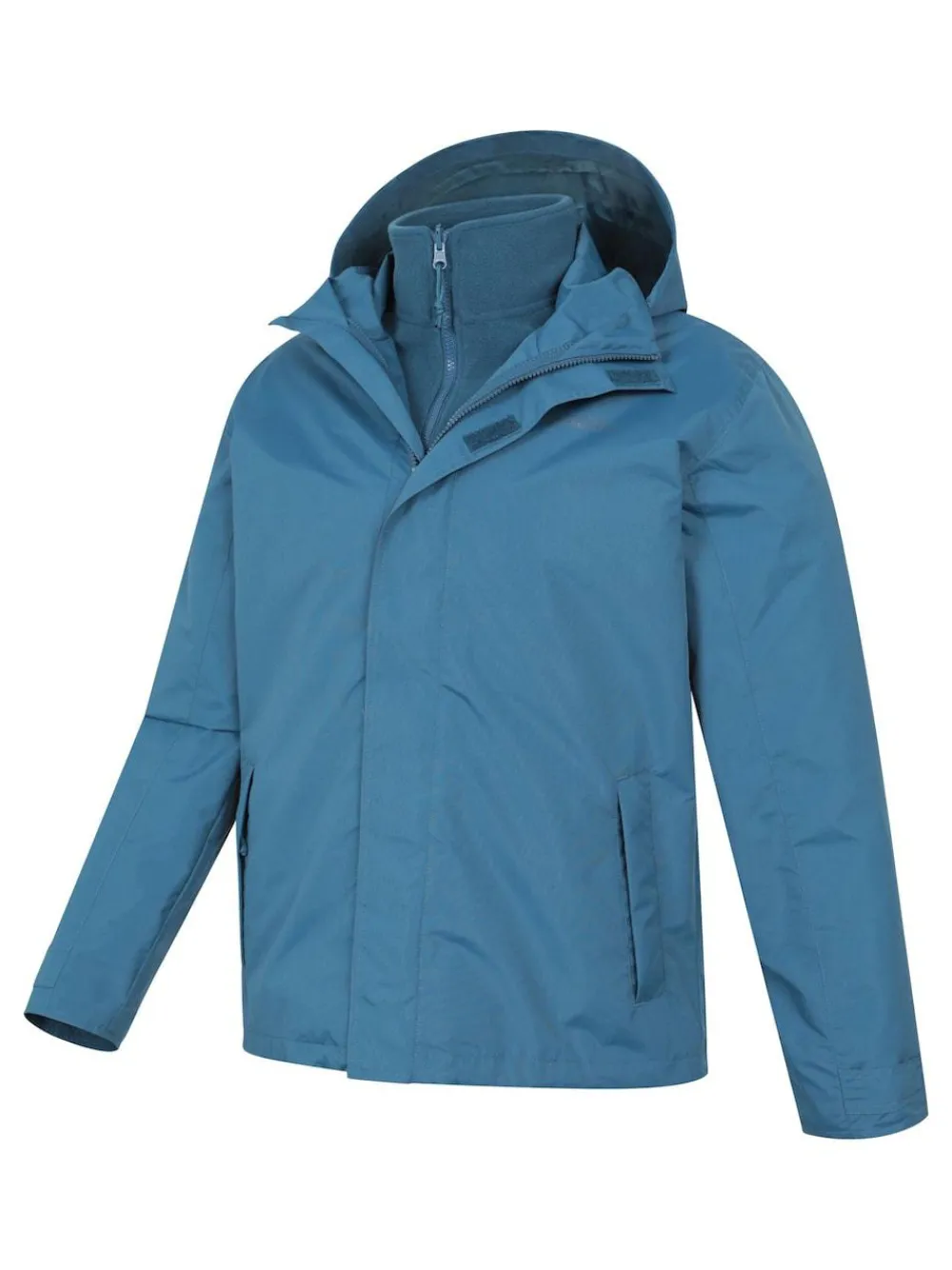 Clearance Mountain Warehouse Blue Marl Mens Fell 3-In-1 Water Resistant Jacket