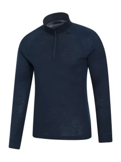 Mountain Warehouse Mens Merino Quarter Zip Thermal Top^ Thermals
