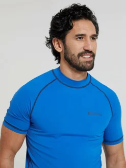 Hot Mountain Warehouse Mens UV Rash Vest Blue