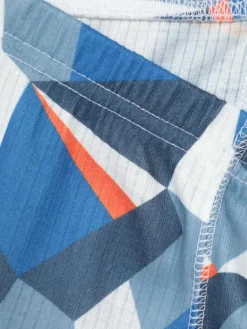 Sale Mountain Warehouse Blue Talus Printed Baselayer-Top & Pants Set