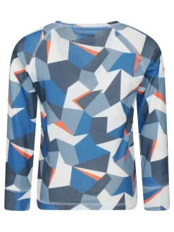 Sale Mountain Warehouse Blue Talus Printed Baselayer-Top & Pants Set