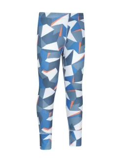 Mountain Warehouse Blue Talus Printed Baselayer-Top & Pants Set^BOY Nightwear|Thermals