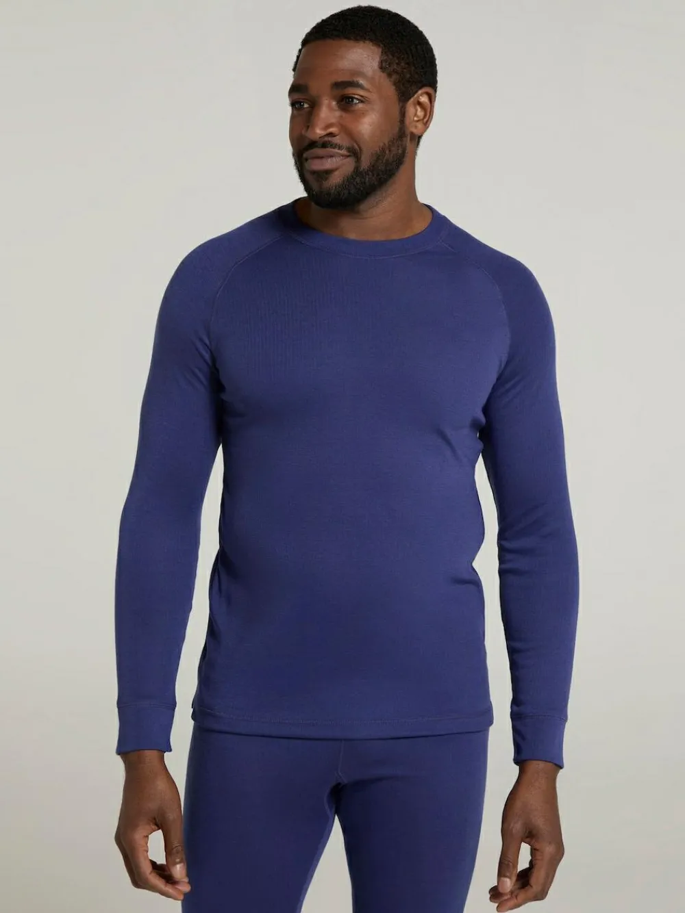 Clearance Mountain Warehouse Talus Mens Round Neck Thermal Top Blue