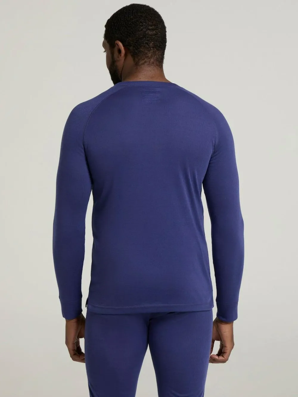 Clearance Mountain Warehouse Talus Mens Round Neck Thermal Top Blue
