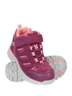 New Mountain Warehouse Burgundy Red Junior Berry Drift Waterproof Walking Boots