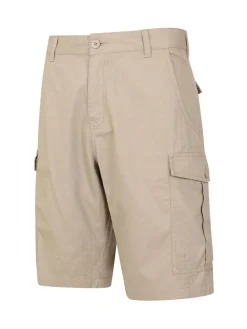 Mountain Warehouse Cream Mens Lakeside 100% Cotton Cargo Shorts
