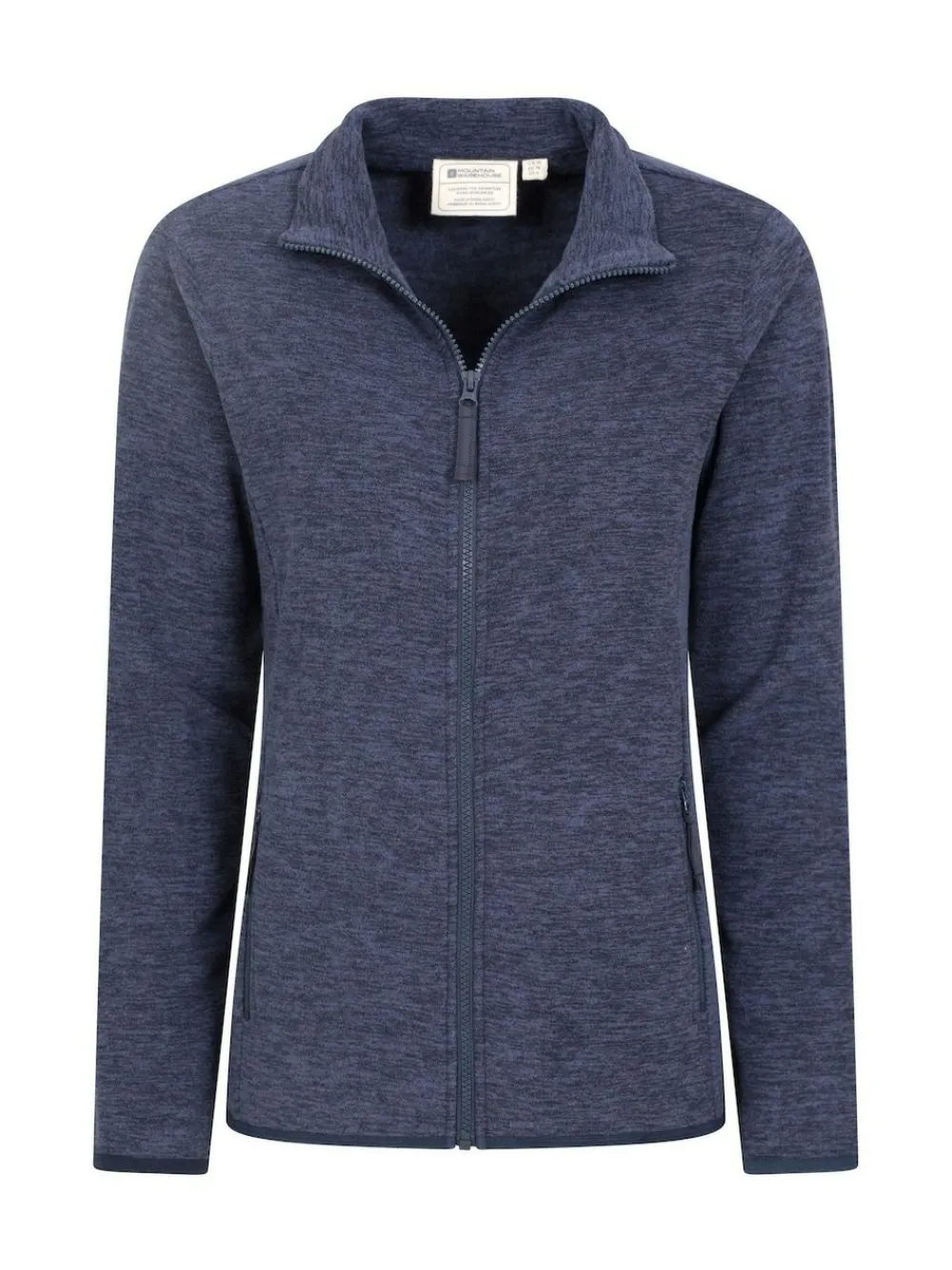 Discount Mountain Warehouse Womens Snowdon Melange II Full-Zip Fleece Dark Blue