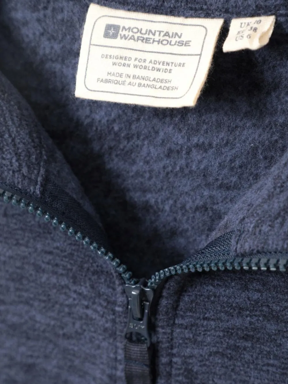 Discount Mountain Warehouse Womens Snowdon Melange II Full-Zip Fleece Dark Blue