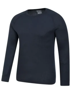 Online Mountain Warehouse Talus Mens Round Neck Thermal Top Dark Blue