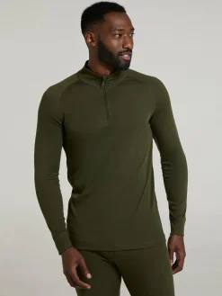 Mountain Warehouse Mens Talus Quarter Zip Thermal Top^ Thermals