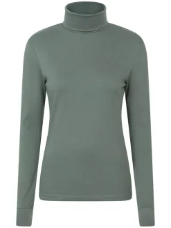 Outlet Mountain Warehouse Maribel Cotton Roll Neck Top Green
