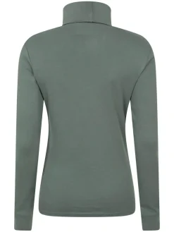Outlet Mountain Warehouse Maribel Cotton Roll Neck Top Green