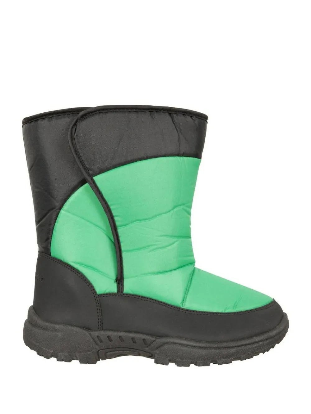 New Mountain Warehouse Caribou Kids Single Stripe Sherpa Lined Adaptive Snow Boots Green